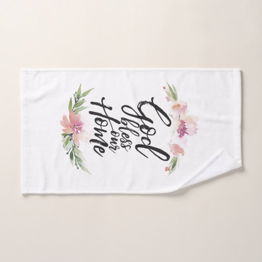 Dieu bénisse notre maison (Serviette à main)