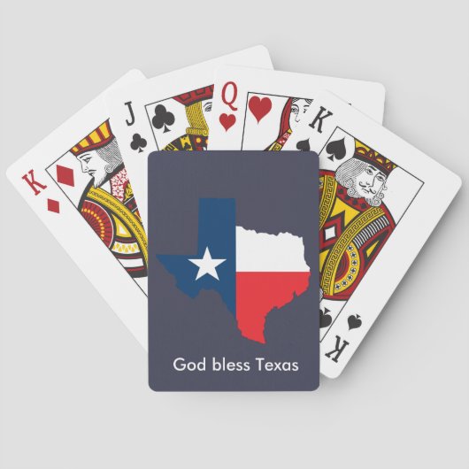 Dieu bénissent des cartes de jeu du Texas (dos)