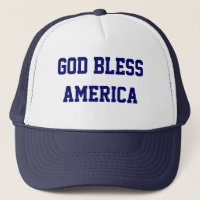 Dieu bénissent le casquette patriotique américain