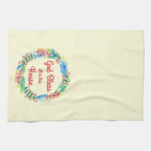 Dieu bénissent tous en cette serviette de cuisine (Horizontal)