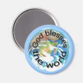 Dieu bénit le monde magnets (Recto/Verso)