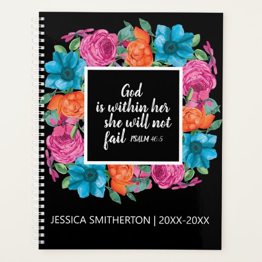 Dieu chrétien est dans son noir floral coloré (Devant)