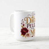 Dieu combat mes batailles Tasse chrétienne (Devant gauche)