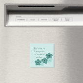 Dieu Créé Mères Motif Aimant Fleur, Turquoise (In Situ (Lave-vaisselle))