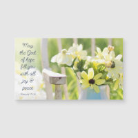 Dieu de l'espoir Citation de la Fleur Jaune Magnet