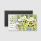 Dieu de l'espoir Citation de la Fleur Jaune Magnet (Devant / Derrière)