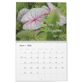 Dieu dit que je suis Blanc Floral Calendrier (Mar 2026)