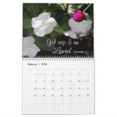 Dieu dit que je suis Blanc Floral Calendrier (Feb 2026)