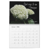 Dieu dit que je suis Blanc Floral Calendrier (Jan 2026)
