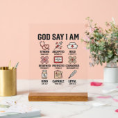 Dieu dit que je suis infirmière Foi Design de grav (Mariage)