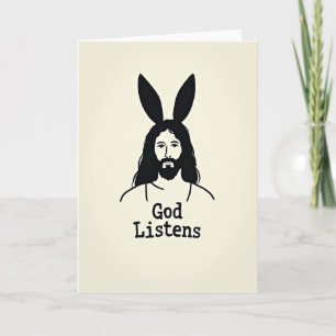 Dieu écoute carte réfléchie