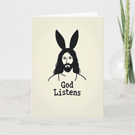 Dieu écoute carte réfléchie (Devant)