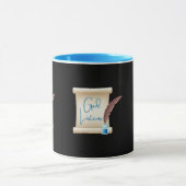 Dieu Écoute Écrire Mug À Deux Tons (Centre)
