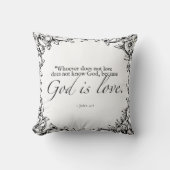 Dieu est Amour Bible citation coussin (Recto)
