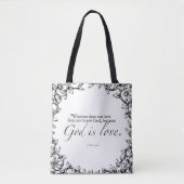 Dieu est amour Bible Citation Sac fourre-tout (Devant)