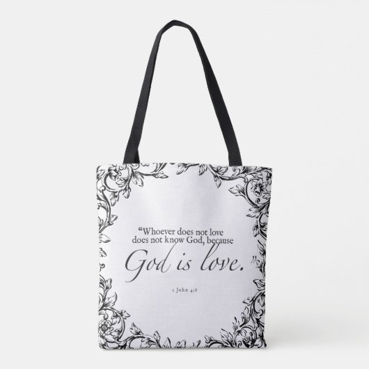 Dieu est amour Bible Citation Sac fourre-tout (Dos)