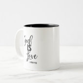 Dieu est amour Bible Verse Café Mug (Devant gauche)