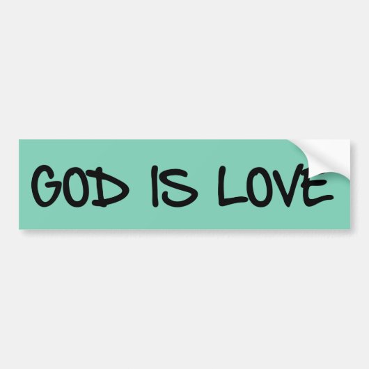 Dieu est Amour Christian Bumper Sticker (Devant)