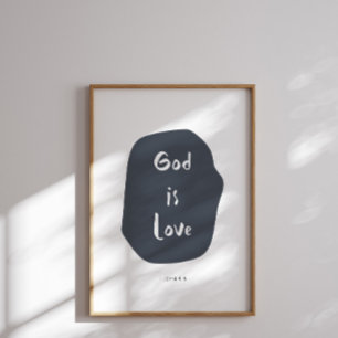 Dieu est amour enfants poster vers la bible