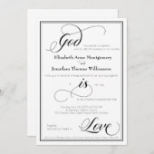 Dieu est amour Faire-part de mariage de script gra (Devant / Derrière)