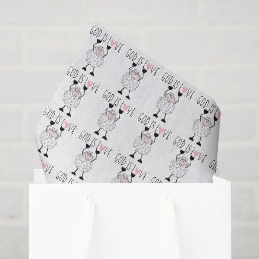 "Dieu est AMOUR" Papier de soie (Sac cadeau)