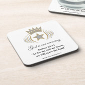 "Dieu est des dessous de verre de notre bâche" (Côté gauche)