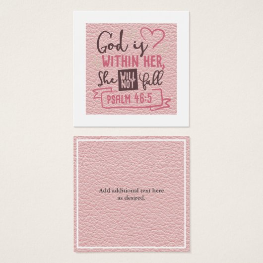 Dieu est en elle, elle ne tombera pas Filles de la (Devant & derrière)