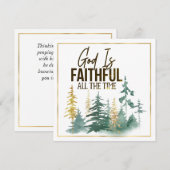 Dieu est fidèle tout le temps Carte de voeux plate (Devant / Derrière)