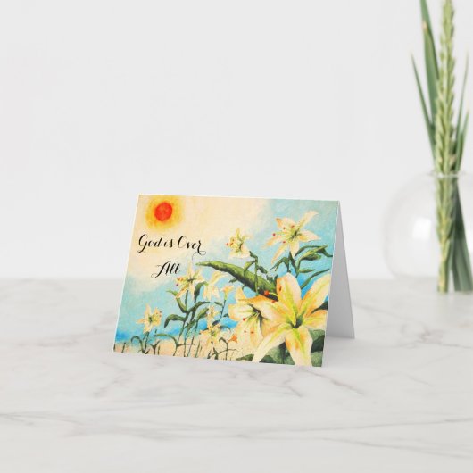 Dieu est fini toute l'Art original Lilly carte de (Devant)