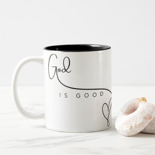 Dieu est la bonne foi motivationnelle Mug (Avec donut)