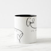 Dieu est la bonne foi motivationnelle Mug (Centre)