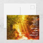 Dieu est léger, Carte postale chrétienne personnal (Devant / Derrière)