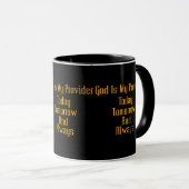 Dieu Est Mon Fournisseur Mug À Deux Tons (Devant droit)