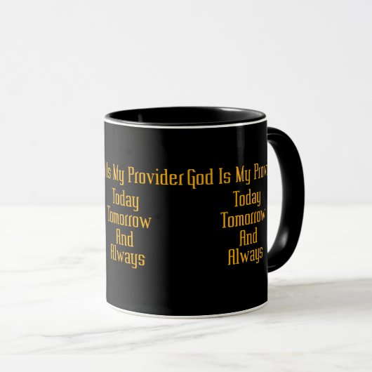 Dieu Est Mon Fournisseur Mug À Deux Tons (Devant droit)