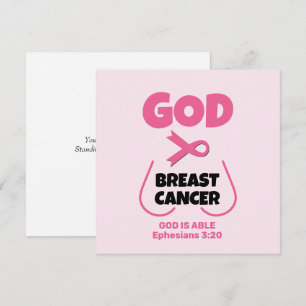 DIEU EST PLUS GRAND QUE LE CANCER DU SEIN Carte de