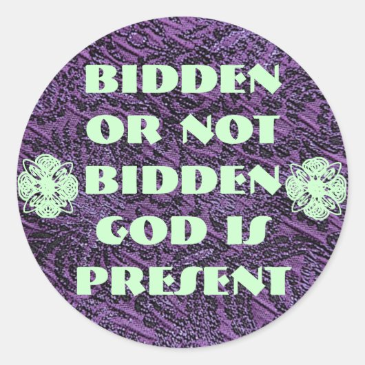 Dieu est présent stickers (Devant)