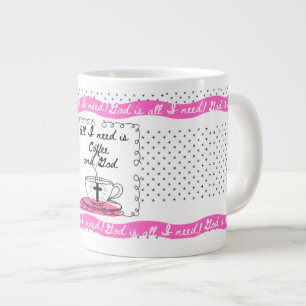 Dieu est tout ce dont j'ai besoin Grand Mug à café