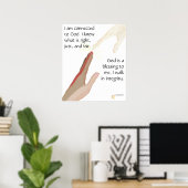 Dieu est une bénédiction. Affiches Je marche dans (Bureau à domicile)
