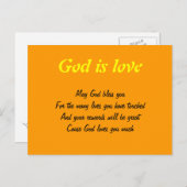 Dieu est une carte postale d'amour (Devant / Derrière)
