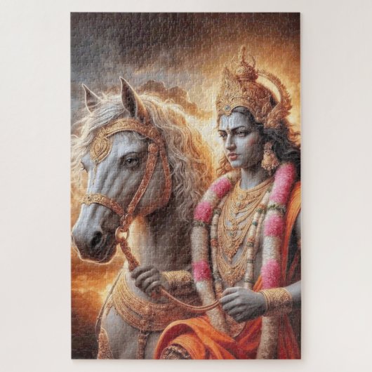 Dieu hindou avec le cheval - Puzzle (Vertical)
