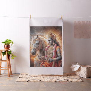 Dieu hindou avec le cheval - Tissu