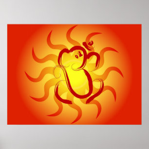 Dieu indien Ganesha - affiche