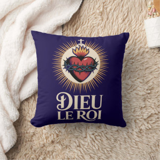 Dieu Le Roi Katholieke Monarchist Heilig Hart Kussen