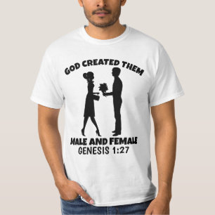DIEU LES A CRÉÉS HOMMES ET FEMMES T-SHIRTS