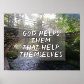 Dieu les aide à proverber un poster photo de pont (Devant)