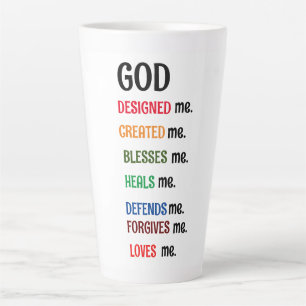 "DIEU M'A CONÇU" Latte Mug