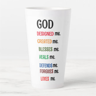 "DIEU M'A CONÇU" Latte Mug
