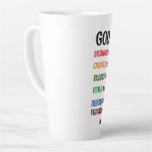 "DIEU M'A CONÇU" Latte Mug (Angle gauche)