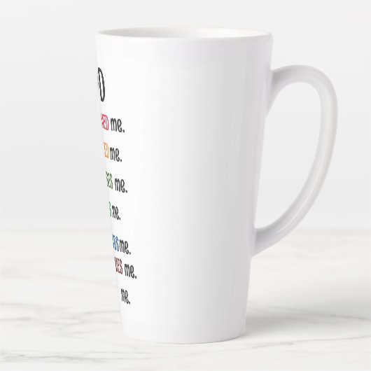 "DIEU M'A CONÇU" Latte Mug (Droite)