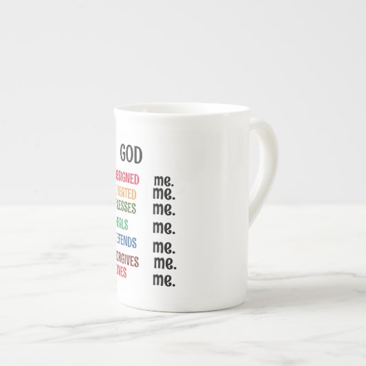"DIEU M'A CONÇU" SPÉCIALITÉ Mug (Devant droit)